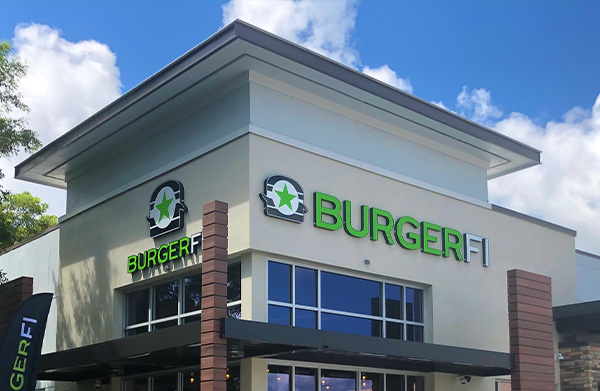 BurgerFi restaurant exterior in Pinecrest Place - Miami, Florida