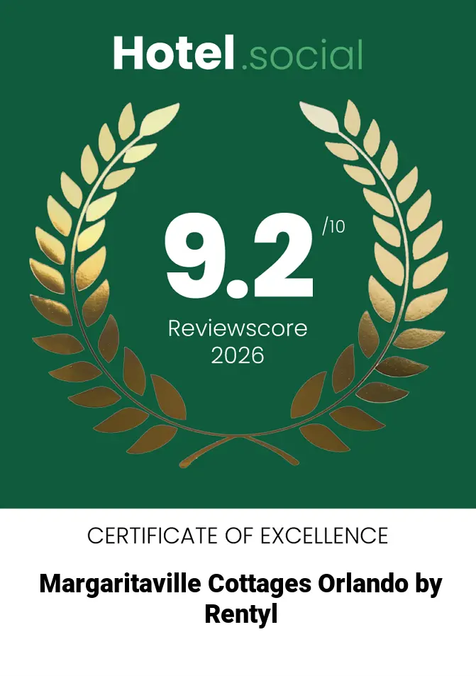Hotel.social Certificate of Excellence - Margaritaville Cottages Orlando by Rentyl - 9.2 Reviewscore 2026