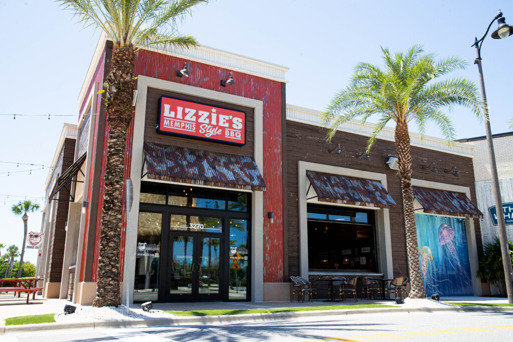 Building exterior of Lizzie's Memphis Style BBQ